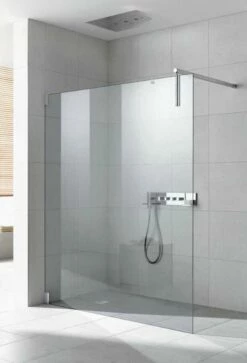 Kermi Walk-In XS Duschwand WALL Mit Wandstütze Und Wandbeschlag