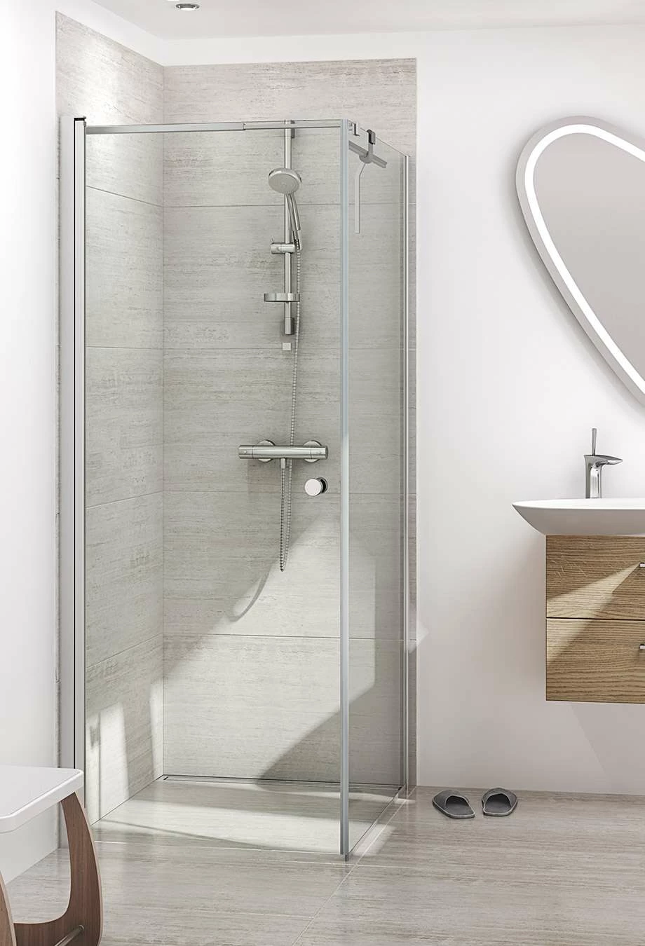 Dansani Match Drehtür Für Seitenwand Klarglas