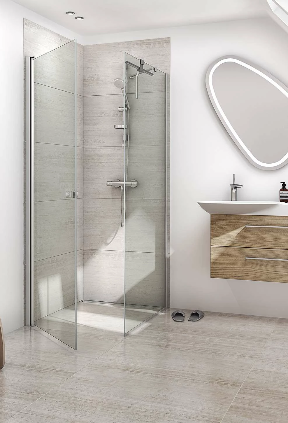 Dansani Match Drehtür Für Seitenwand Klarglas – Bild 2