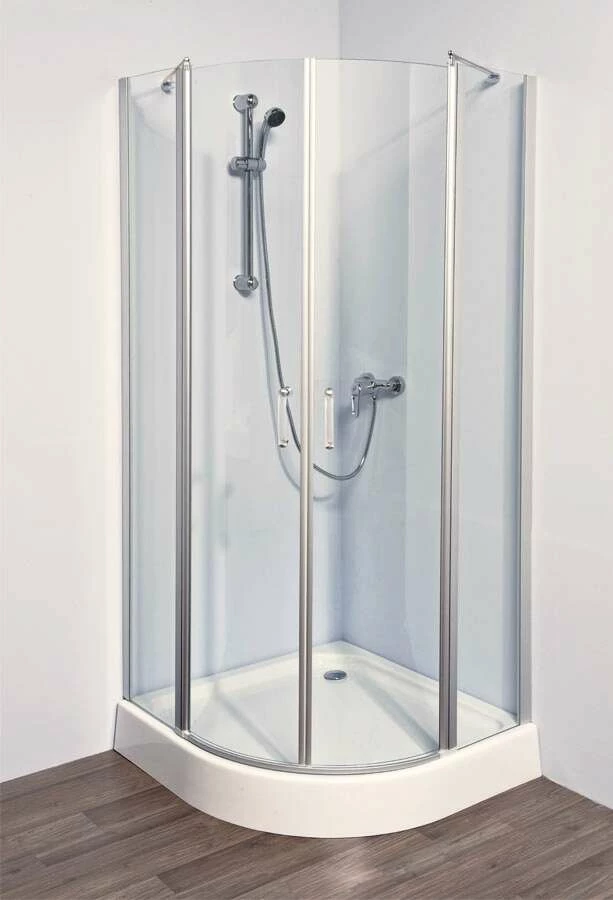 Dusar Runddusche Glass 5.0 Neo Mit Pendeltür 90x90, 190 Cm Hoch Radius 550 – Bild 2