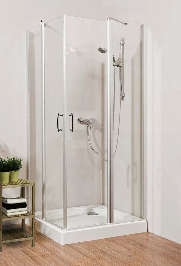 Dusar Eckeinstieg Glass 5.0 Neo Mit Pendeltür 90x90, 190 Cm Hoch