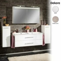 Fackelmann B.clever Badmöbel Doppelwaschplatz 120 Cm