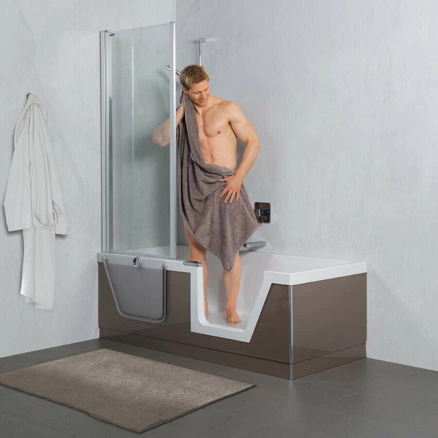 Duscholux Step-In Pure Badewanne Mit Türeinsatz Rechts 160x75 Cm