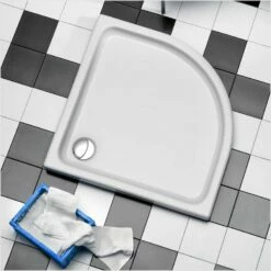 Duschmeister Rundduschwanne Austin Acryl Mit Träger Und Ablauf 550 Mm