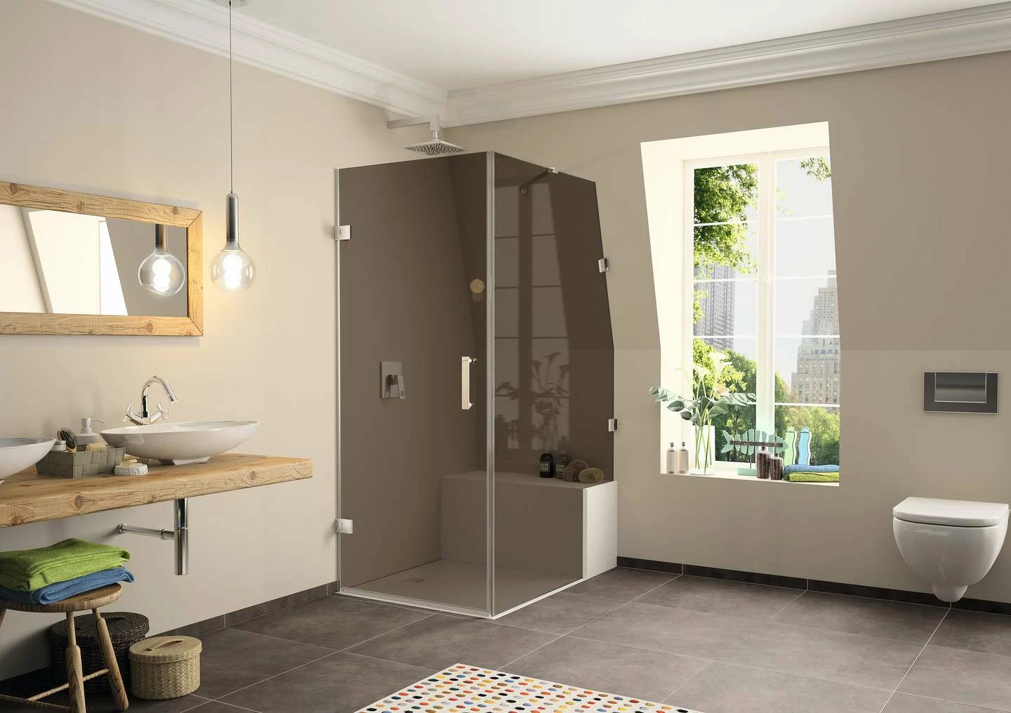 Hüppe SolvaPro Rahmenlos Schwingtür Mit Seitenwand – Bild 3