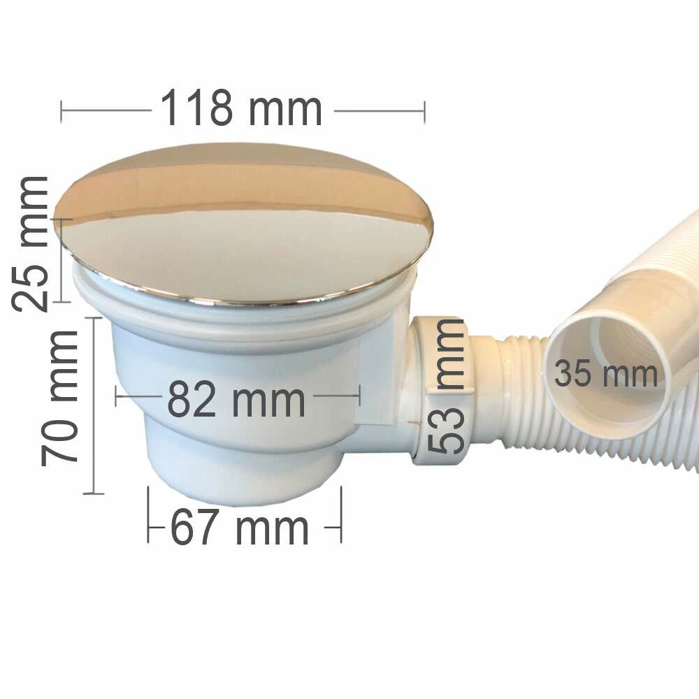 Dusar Economy Viertelkreisduschwanne Duschwanne Rund Inkl Ablauf 90x90x15 Cm – Bild 6