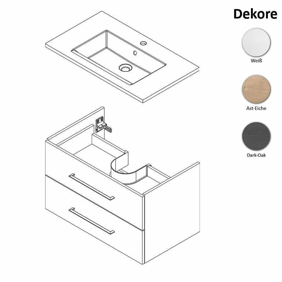 Fackelmann B.perfekt Badmöbel 80 Cm – Bild 4