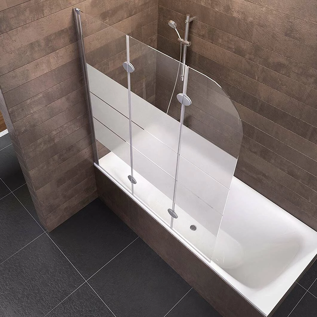 Schulte Hamburg Badewannenfaltwand Milchglas 3 Teilig 140x125 Cm – Bild 2