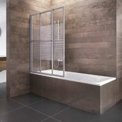 Schulte Badewannenaufsatz Kiel Glas 2 Teilig 140x70-118 Cm Alunatur