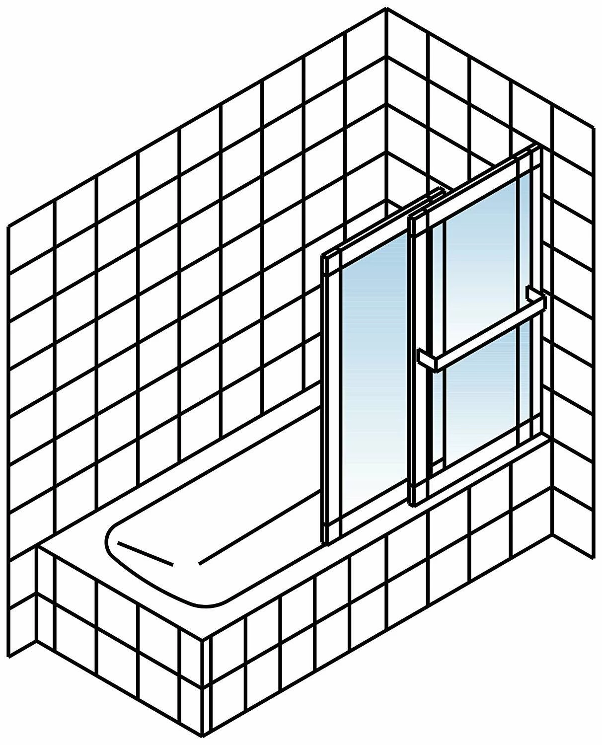 Schulte Badewannenaufsatz Kiel Glas 2 Teilig 140x70-118 Cm Alunatur – Bild 5