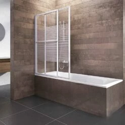 Schulte Badewannenaufsatz Kiel Glas 2 Teilig 140x70-118 Cm Alpinweiß