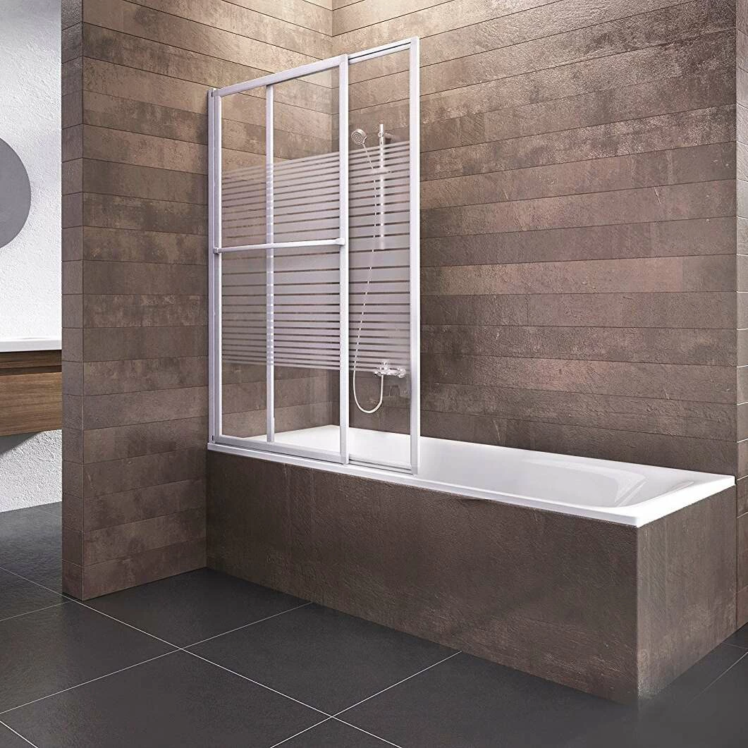 Schulte Badewannenaufsatz Kiel Glas 2 Teilig 140x70-118 Cm Alpinweiß