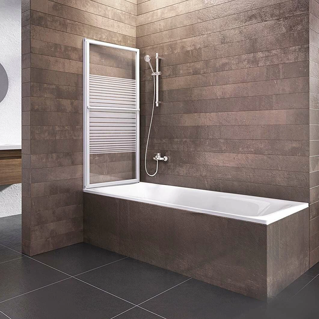 Schulte Badewannenaufsatz Kiel Glas 2 Teilig 140x70-118 Cm Alpinweiß – Bild 4