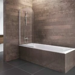 Schulte Badewannenfaltwand Berlin 140x80 Cm Alu Natur