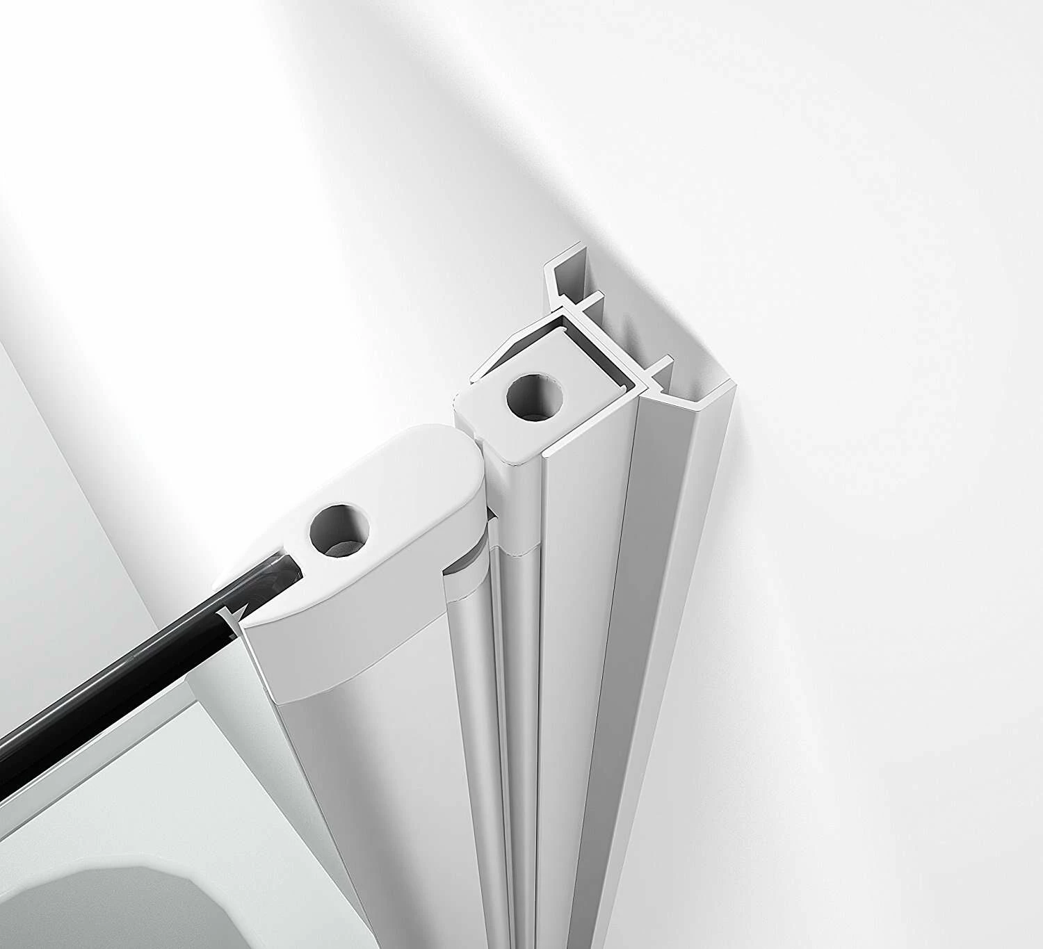 Schulte Berlin Badewannenfaltwand 140 X 80 Cm Ohne Bohren Alu-Natur – Bild 6