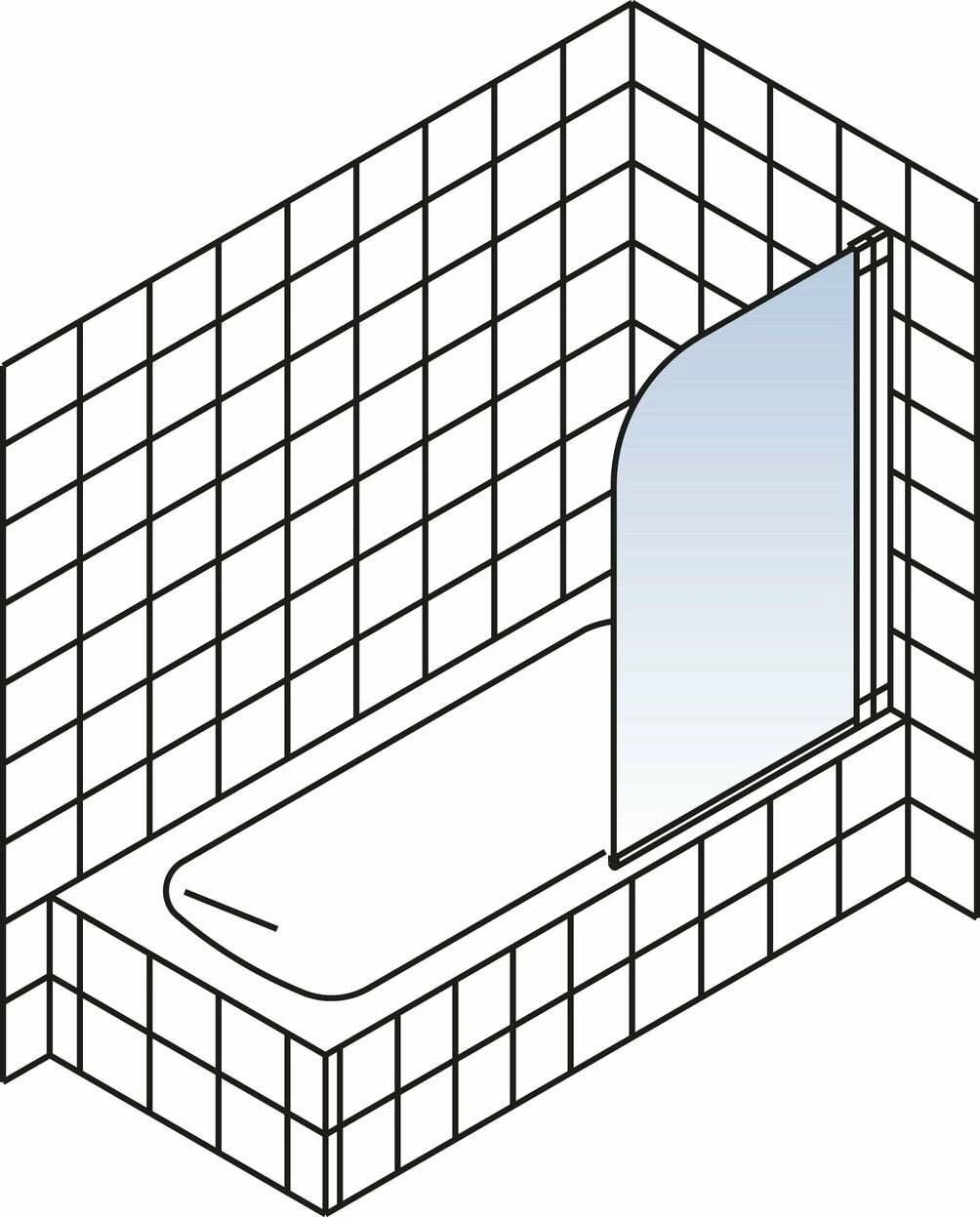 Schulte Berlin Badewannenfaltwand 140 X 80 Cm Ohne Bohren Alu-Natur – Bild 8