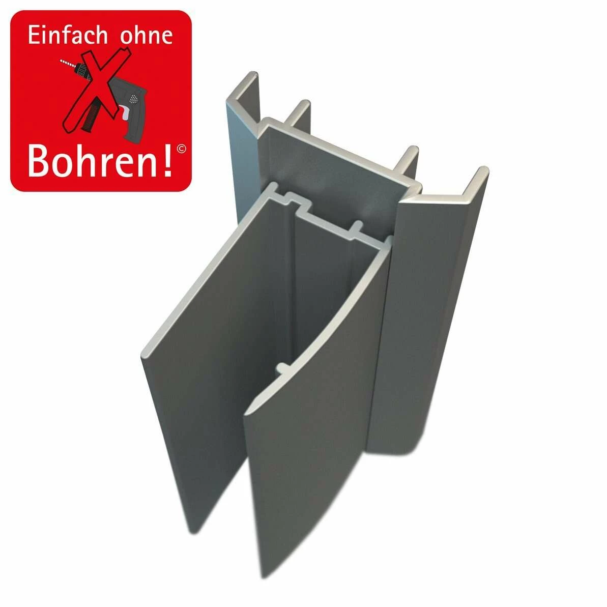 Schulte Berlin Badewannenfaltwand 140 X 80 Cm Ohne Bohren Alu-Natur – Bild 10