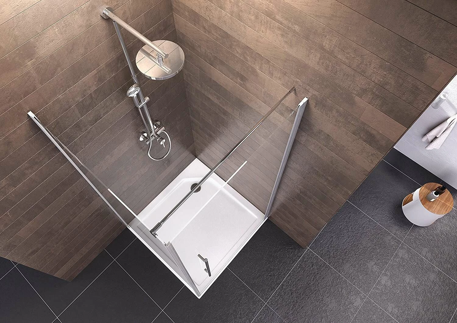 Schulte Duschkabine Drehtür Mit Seitenwand Bremen 75x90 Cm Express – Bild 2