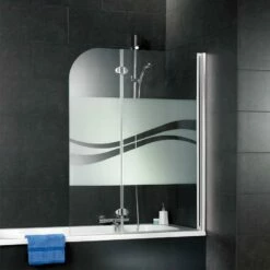 Duschmeister 303 Badewannenaufsatz 2-teilig Dekor Liane