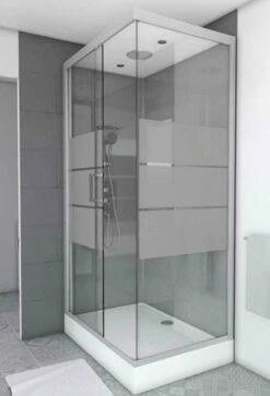 Duschmeister Komplettdusche Max F 110 Grey Schiebeeinstieg 80 X 110 X 215 Closed