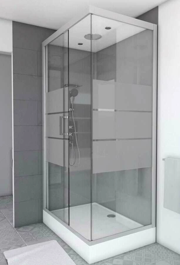 Duschmeister Komplettdusche Max F 110 Grey Schiebeeinstieg 80 X 110 X 215 Closed