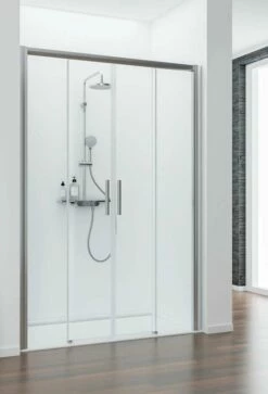 Schulte Kristall Trend Gleittür 4-teilig Für Nische Barrierefrei 8 Mm