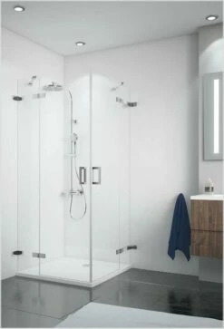 Breuer PANORAMA Eckeinstieg Mit Drehtüren 4-teilig Rahmenlos