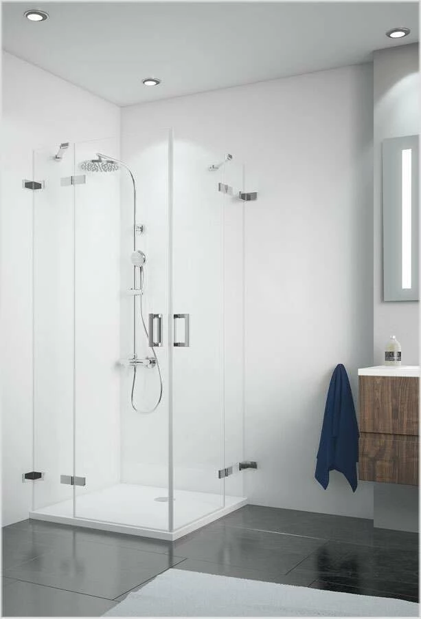 Breuer PANORAMA Eckeinstieg Mit DrehtĂĽren 4-teilig Rahmenlos