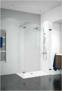 Breuer PANORAMA Duschwand Mit Festem Element über Eck Rahmenlos 8 Mm