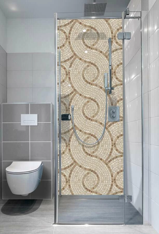Duschmeister Duschrückwand Badrückwand Folie Motiv Römisches Mosaik – Bild 2
