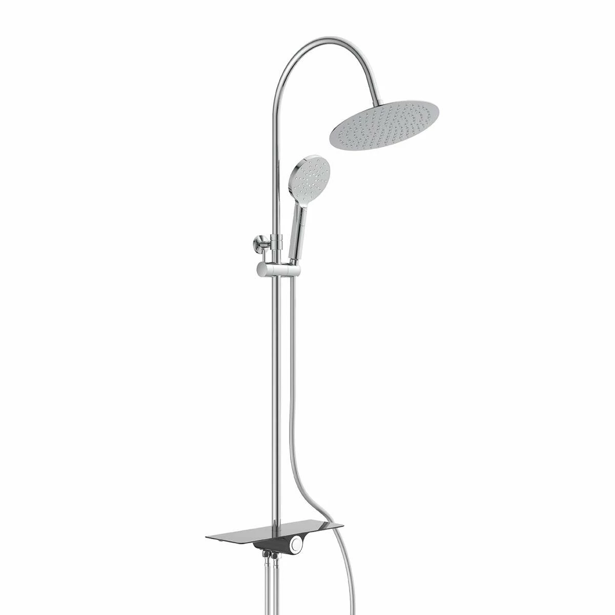 Schütte Überkopfbrauseset Aquastar Top Mit Ablage Und Umsteller Mittig Chrom-anthrazit – Bild 2