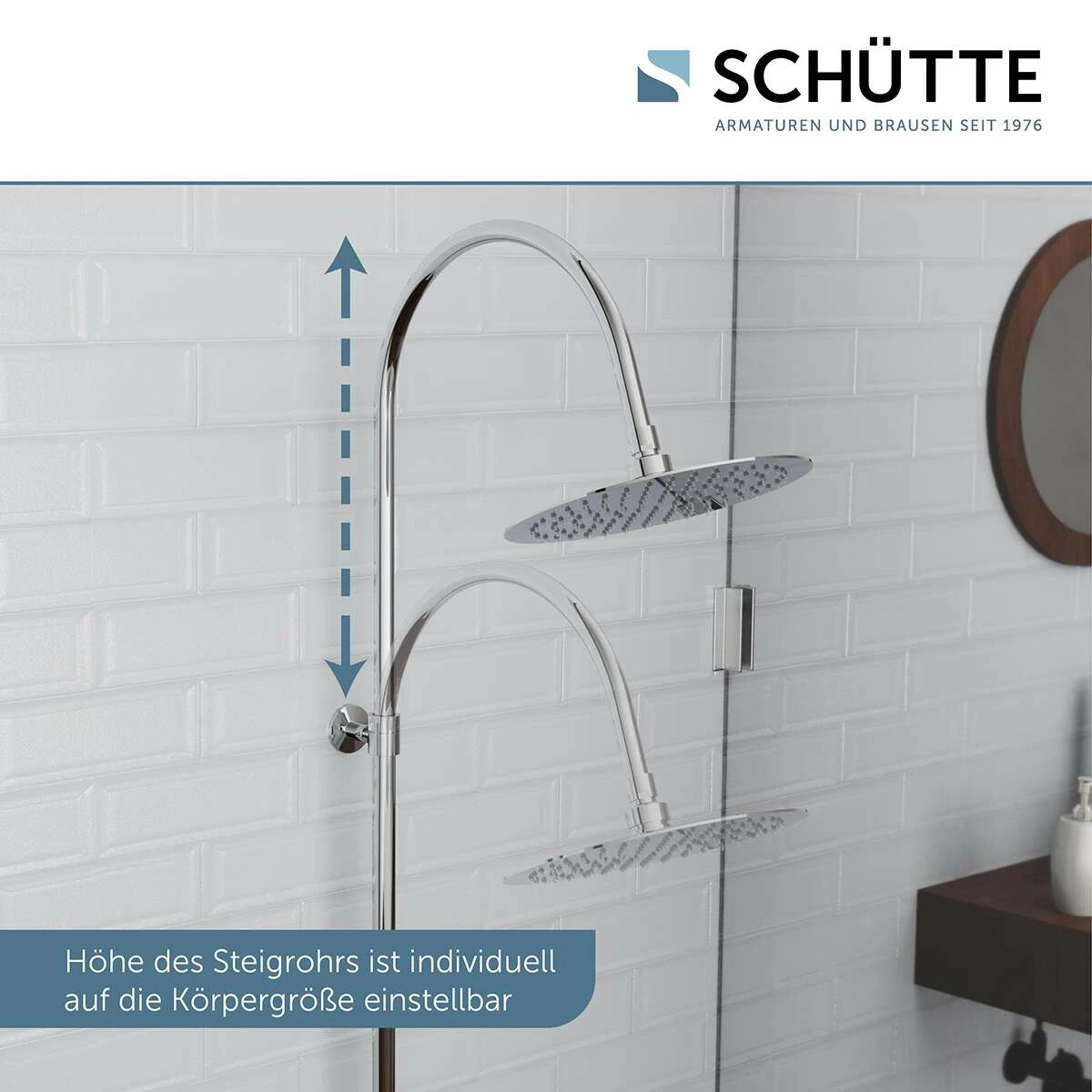 Schütte Überkopfbrauseset Aquastar Top Mit Ablage Und Umsteller Mittig Chrom-anthrazit – Bild 8