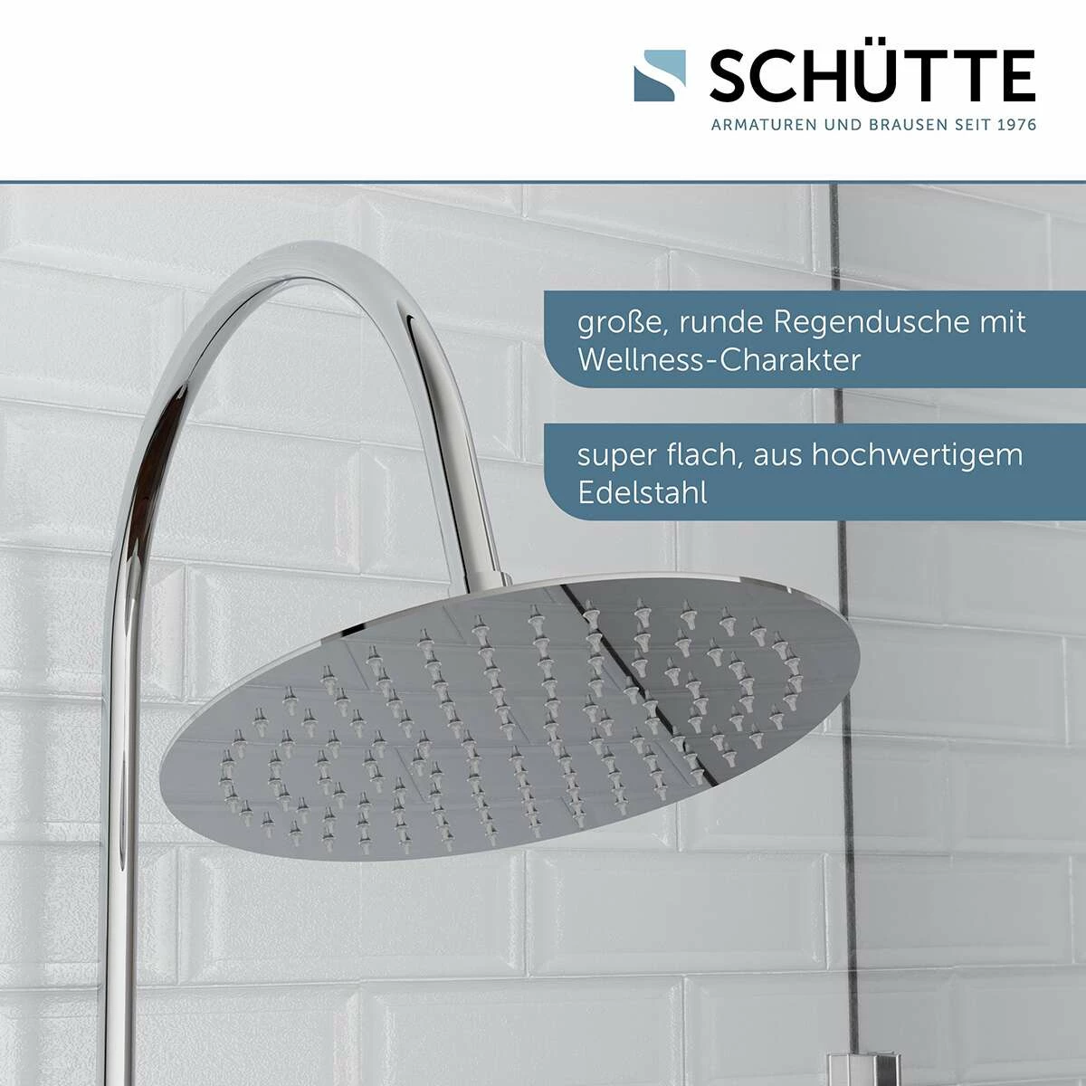 Schütte Überkopfbrauseset Aquastar Top Mit Ablage Und Umsteller Mittig Chrom-anthrazit – Bild 7
