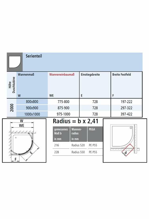 Kermi Pega Runddusche Mit Pendeltür – Bild 7