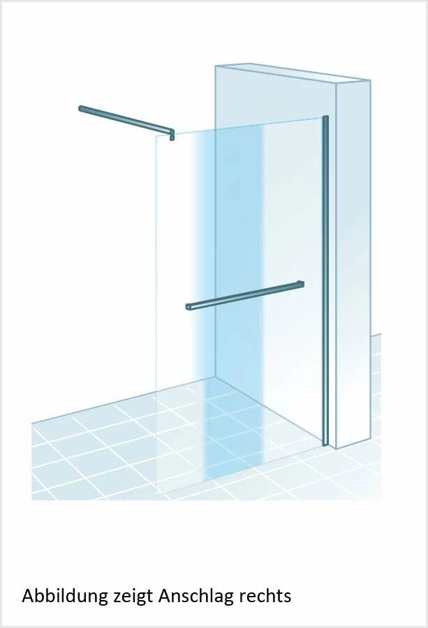 Schulte MasterClass Duschwand Walk In 8 Mm + Handtuchhalter – Bild 2