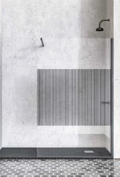 Doccia Mindanao Barras Walk-In Duschwand Dekor Industrial Design Alleinstehend