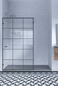 Doccia Nazca Walk-In Dusche Industrial Look Duschwand Alleinstehend
