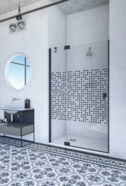 Doccia Kabul Duschtür An Festteil In Nische Dusche Industrial Look