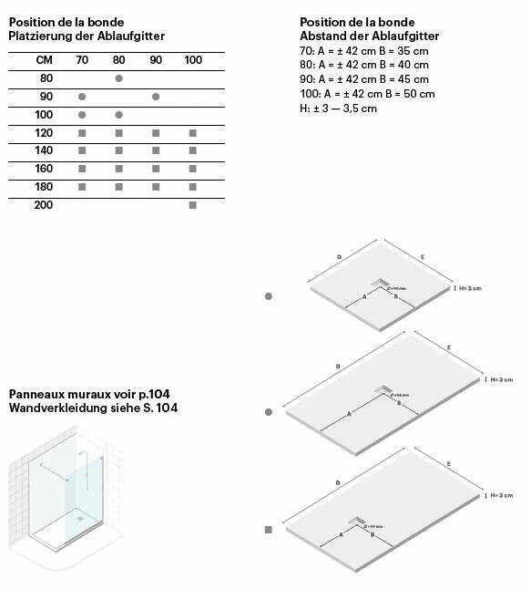 Doccia Piedra Duschwanne Mineralguss Stein Quadratisch Flach – Bild 3