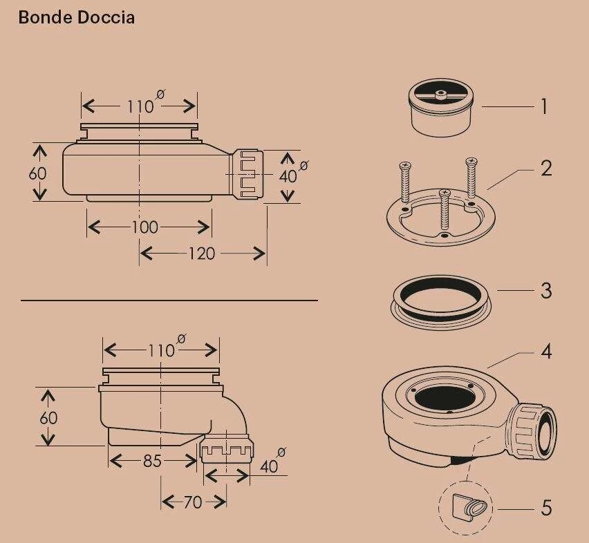 Doccia Basalto Duschwanne Mineralguss Stein Rechteckig Extra Flach – Bild 5