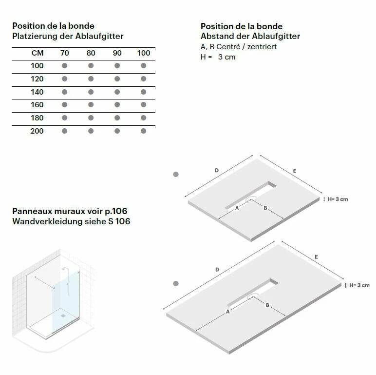 Doccia Ardesia Duschwanne Mineralguss Stein Rechteckig Extra Flach XXL – Bild 3