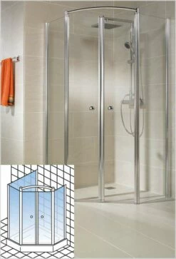 Schulte Garant U-Kabine Fünfeckdusche Inklusive Seitenwand